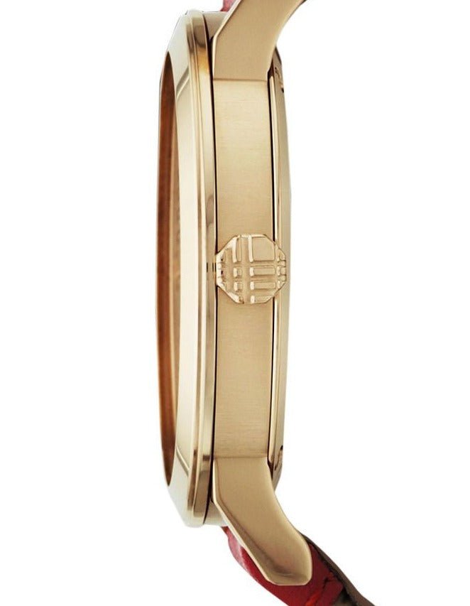 Burberry The City Gold Dial Orange Leather Strap Watch for Women - BU9017 Buy Now By Burberry