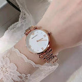 Emporio Armani Gianni T-Bar Quartz White Dial Rose Gold Steel Strap Watch For Women - AR11267 Buy Now By Emporio Armani