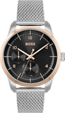 Hugo Boss Sophio Black Dial Silver Mesh Bracelet Watch for Men -1513961 Buy Now By Hugo Boss