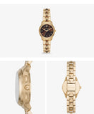 Michael Kors Runway Mercer Analog Brown Dial Gold Steel Strap Watch For Women - MK6855 Buy Now By Michael Kors