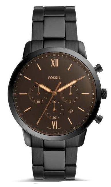 Fossil Neutra Chronograph Black Dial Black Steel Strap Watch for Men - FS5525 Buy Now By Fossil