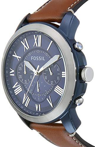 Fossil Grant Chronograph Blue Dial Brown Leather Strap Watch for Men - FS5151 Buy Now By Fossil