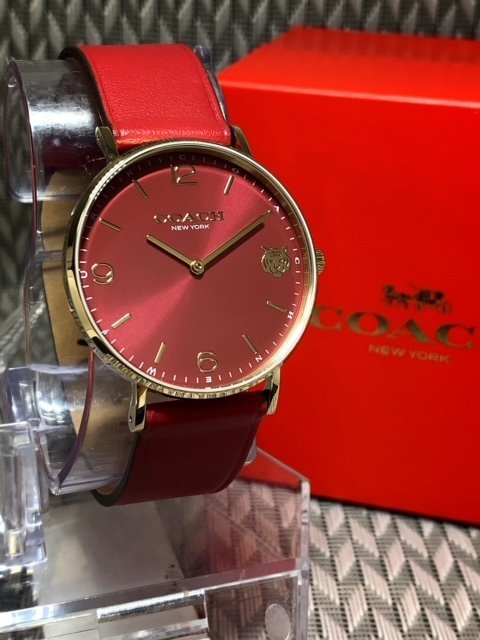 Coach Perry Red Dial Red Leather Strap Watch for Women - 14503867 Buy Now By Coach