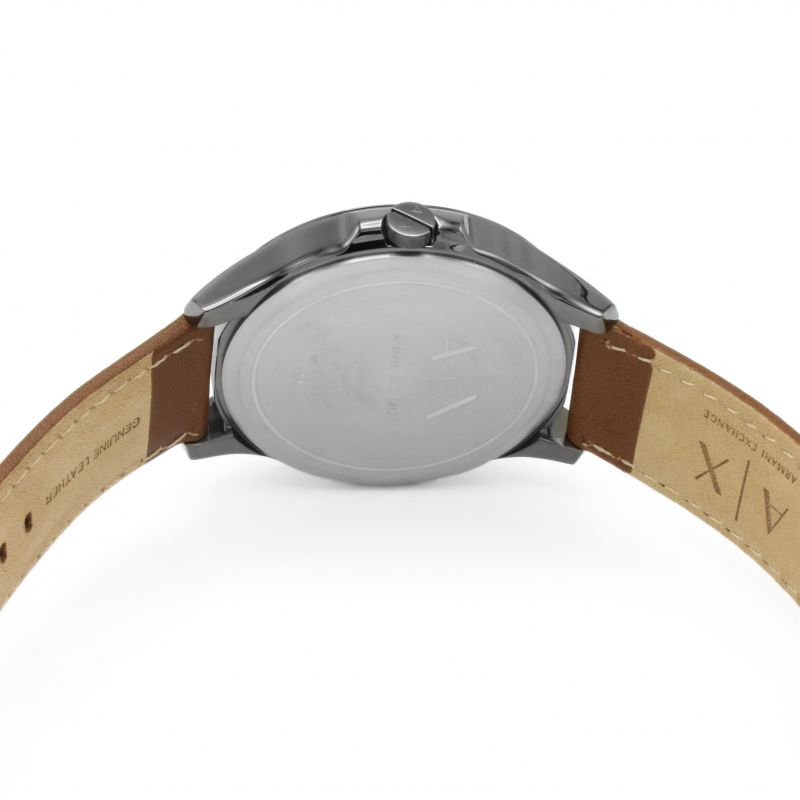 Armani Exchange Hampton Chronograph Grey Dial Brown Leather Strap Watch For Men - AX2414 Buy Now By Armani Exchange