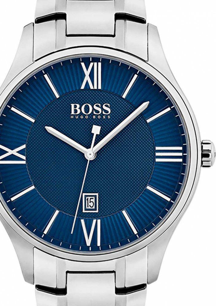 Hugo Boss Governer Blue Dial Silver Steel Strap Watch for Men - 1513487 Buy Now By Hugo Boss