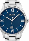 Hugo Boss Governer Blue Dial Silver Steel Strap Watch for Men - 1513487 Buy Now By Hugo Boss