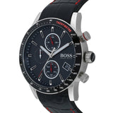 Hugo Boss Rafale Chronograph Black Dial Black Leather Strap Watch For Men - 1513390 Buy Now By Hugo Boss