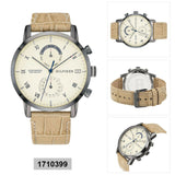 Tommy Hilfiger Kane White Dial Beige Leather Strap Watch for Men - 1710399 Buy Now By Tommy Hilfiger