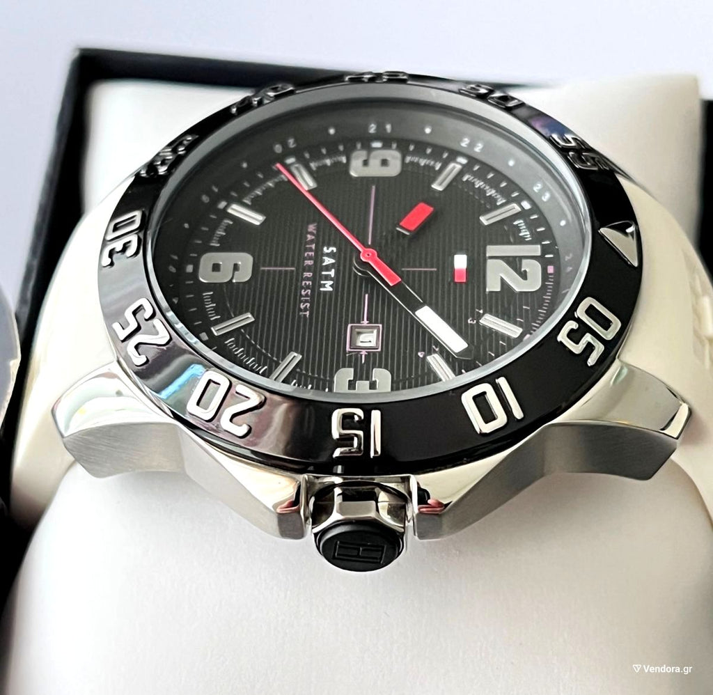 Tommy Hilfiger Sport Black Dial White Rubber Strap Watch for Men - 1790986 Buy Now By Tommy Hilfiger