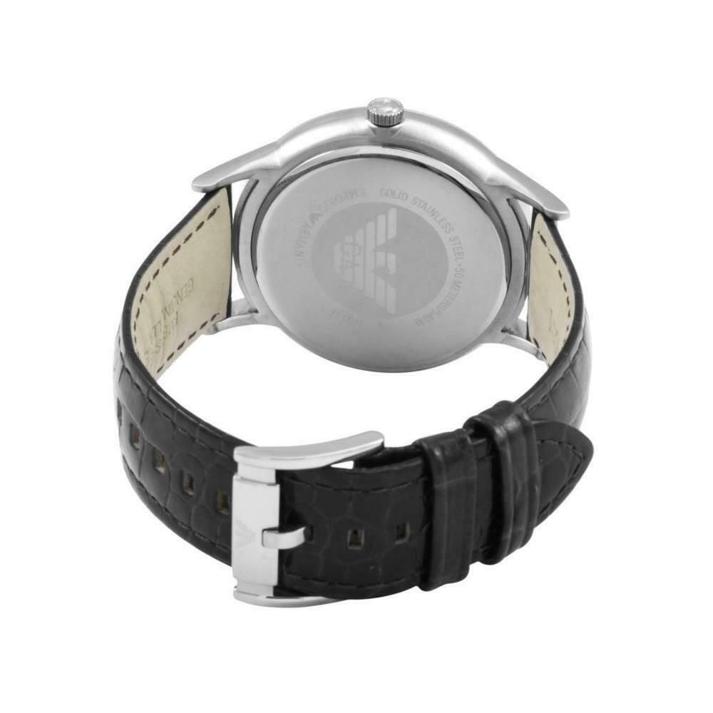 Emporio Armani Renato Black Dial Leather Strap Watch For Men - AR2411 Buy Now By Emporio Armani