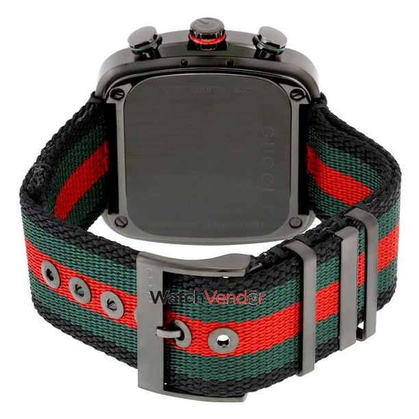 Gucci Coupe Chronograph Quartz Black Two Tone NATO Strap Watch For Men - YA131202 Buy Now By Gucci