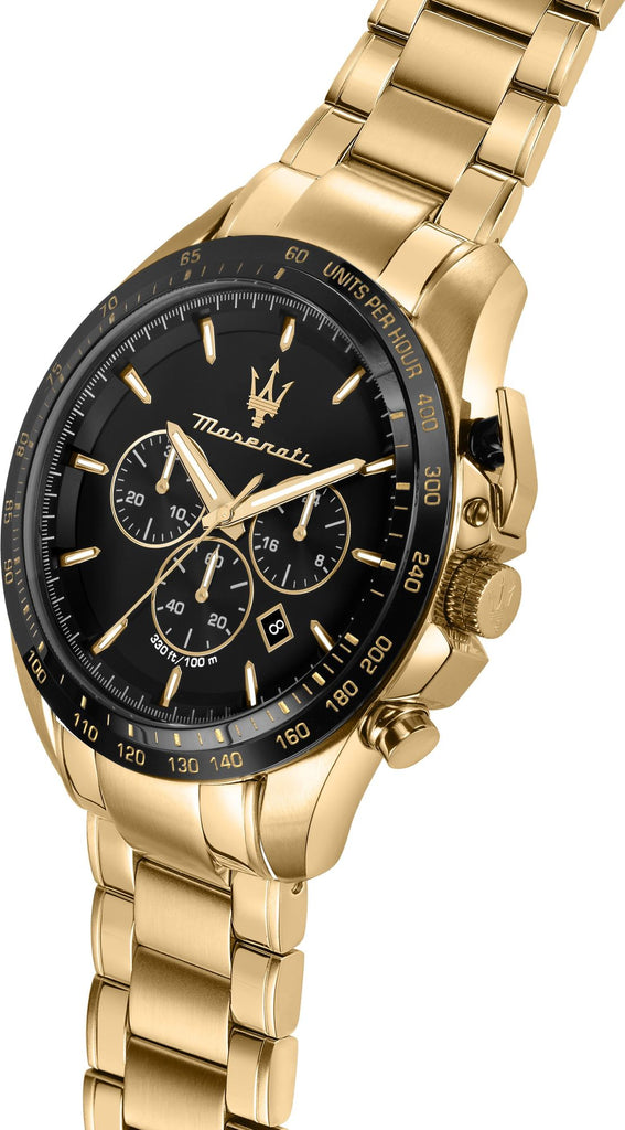 Maserati Traguardo Chronograph Black Dial Gold Steel Strap Watch For Men - R8873612041 Buy Now By Maserati