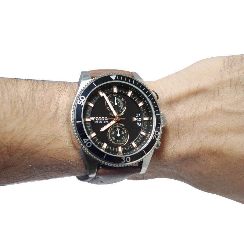 Fossil Wakefield Black Dial Brown Leather Strap Watch for Men - CH2944 Buy Now By Fossil