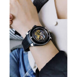 Gucci Dive Tiger Black Dial Black Rubber Strap Watch For Men - YA136318 Buy Now By Gucci