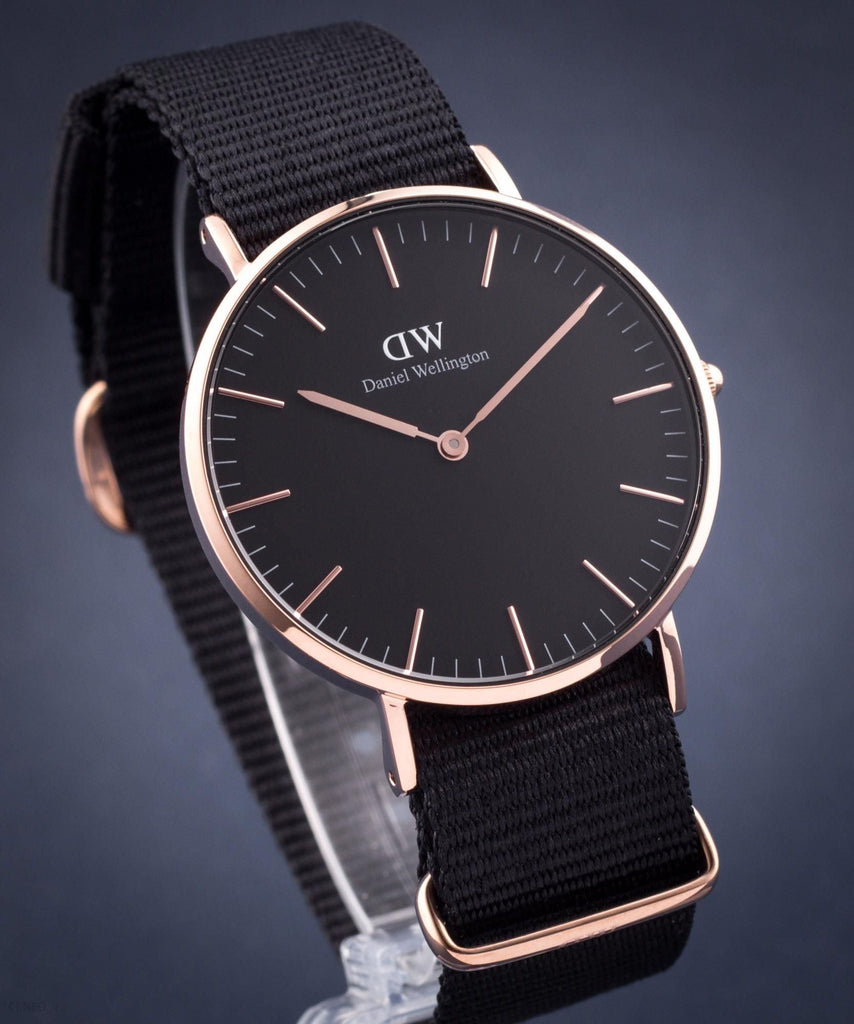 Daniel Wellington Classic Cornwall Black Dial Black NATO Strap Watch For Women - DW00100150 Buy Now By Daniel Wellington