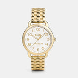Coach Delancey Classic White Dial Gold Steel Strap Watch for Women - 14502261 Buy Now By Coach