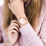 Fossil Jacqueline Quartz Rose Gold Dial Rose Gold Mesh Strap Watch for Women - ES4628 Buy Now By Fossil