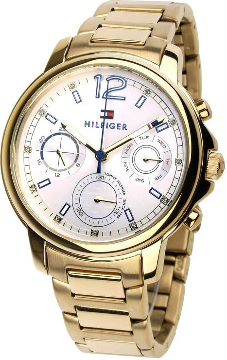 Tommy Hilfiger Claudia White Dial Gold Steel Strap Watch for Women - 1781742 Buy Now By Tommy Hilfiger
