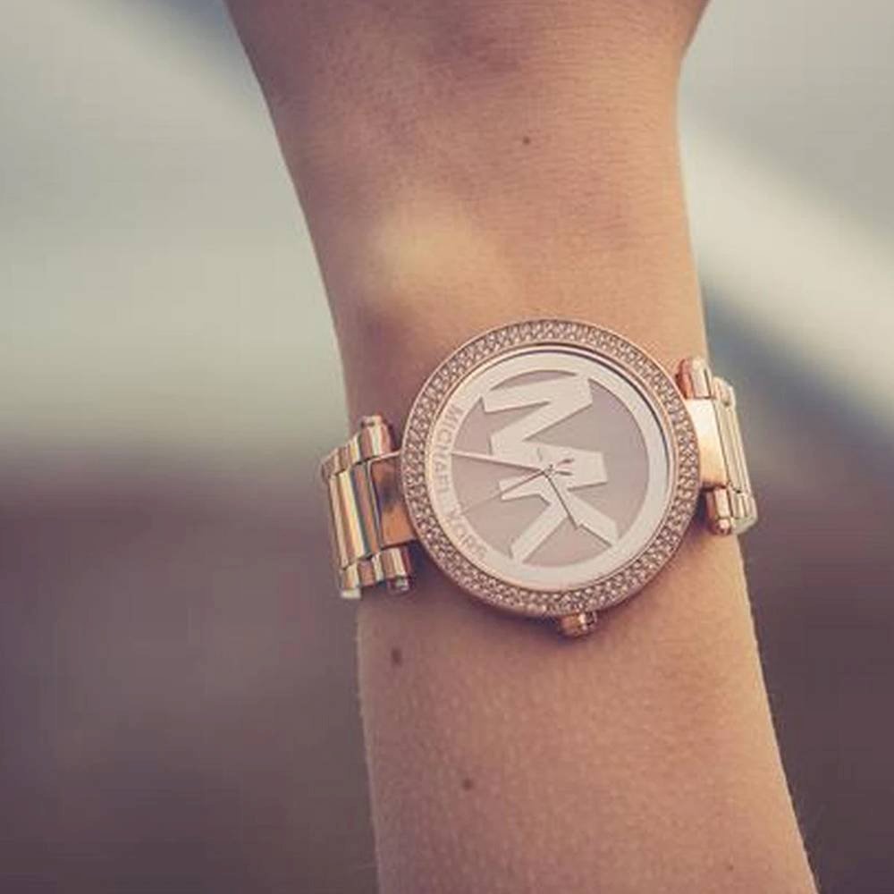 Michael Kors Parker Rose Gold Dial Rose Gold Steel Strap Watch for Women - MK5865 Buy Now By Michael Kors