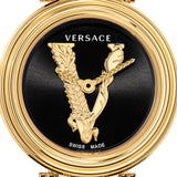 Versace V Virtus Quartz Black Dial Gold Steel Strap Watch For Women - VET300121 Buy Now By Versace