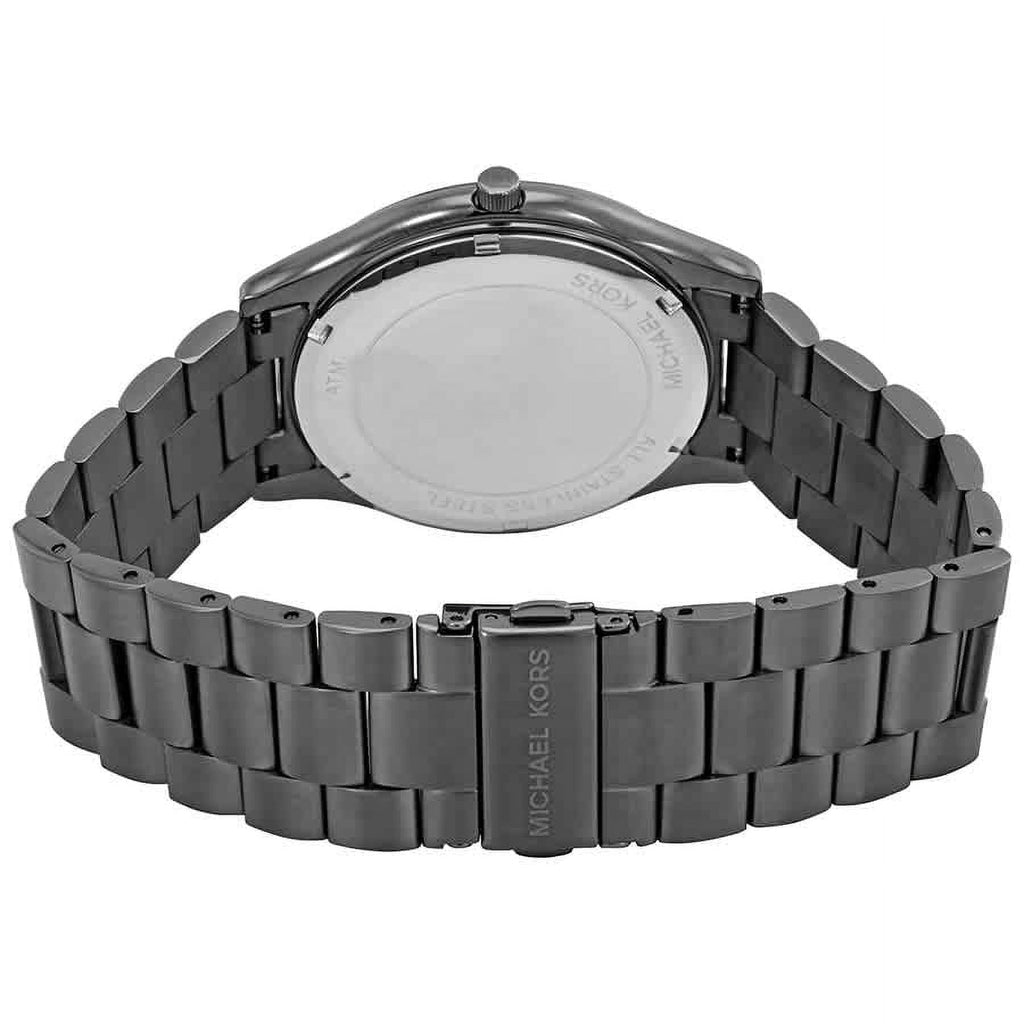 Michael Kors Slim Runway Blue Dial Grey Steel Strap Watch For Men - MK8584 Buy Now By Michael Kors