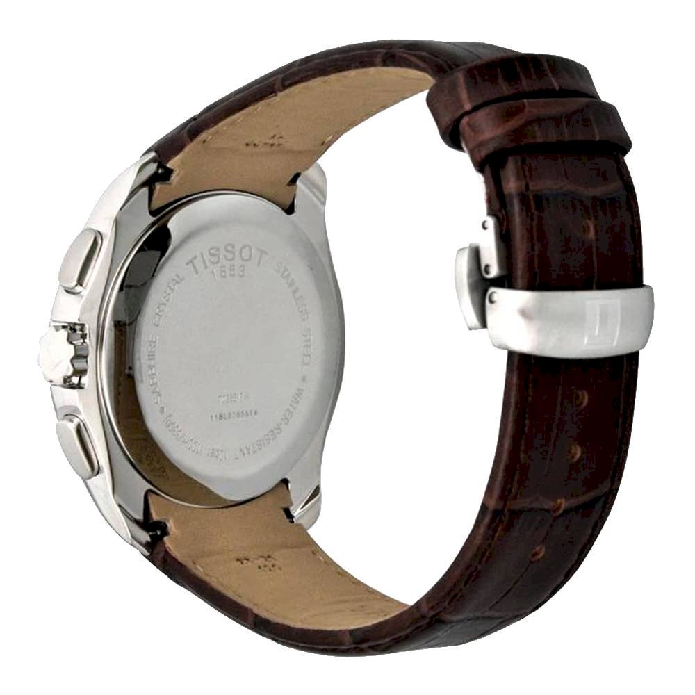Tissot Couturier Chronograph White Dial Brown Leather Strap Watch For Men - T035.617.16.031.00 Buy Now By Tissot