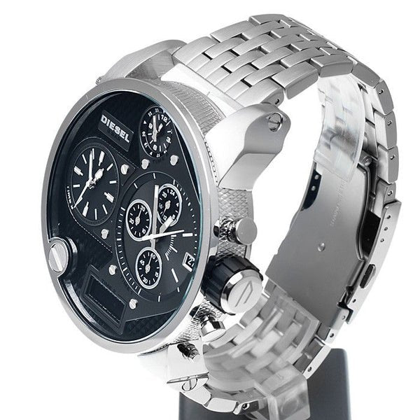 Diesel Mr Daddy 1.0 Black Dial Stainless Steel Stainless Watch For Men - DZ7221 Buy Now By Diesel
