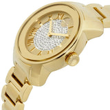 Movado Bold Pave Gold Dial Gold Steel Strap Watch For Women - 3600255 Buy Now By Movado