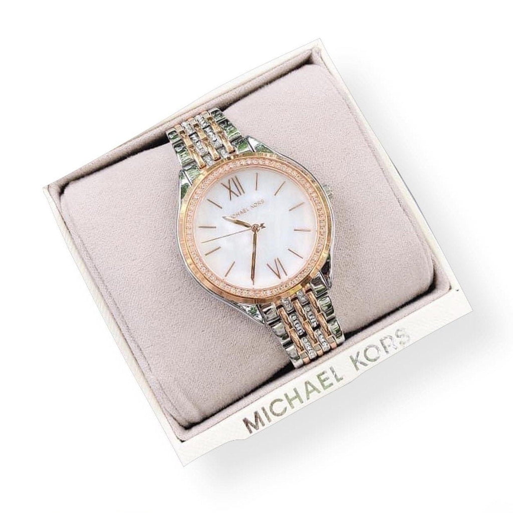 Michael Kors Mindy Three Hand White Dial Two Tone Steel Strap Watch For Women - MK7084 Buy Now By Michael Kors