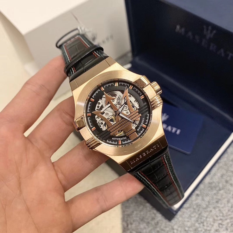 Maserati Potenza Skeleton Limited Edition Dial Black Strap Watch For Men - R8821108026 Buy Now By Maserati