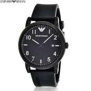 Emporio Armani Luigi Quartz Black Dial Black Silicon Strap Watch For Men - AR11071 Buy Now By Emporio Armani