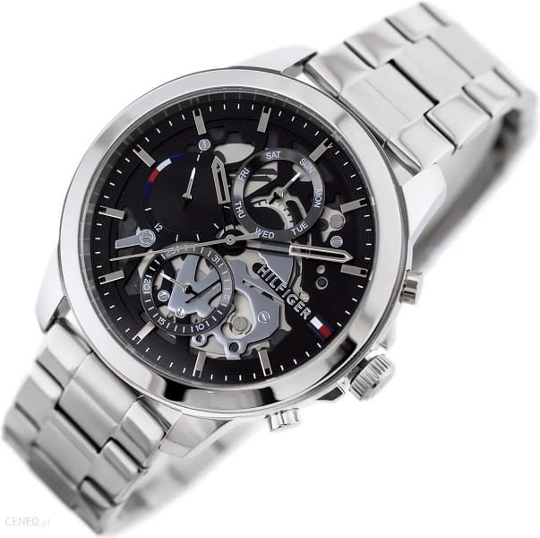 Tommy Hilfiger Henry Chronograph Black Dial Silver Steel Strap Watch For Men - 1710477 Buy Now By Tommy Hilfiger