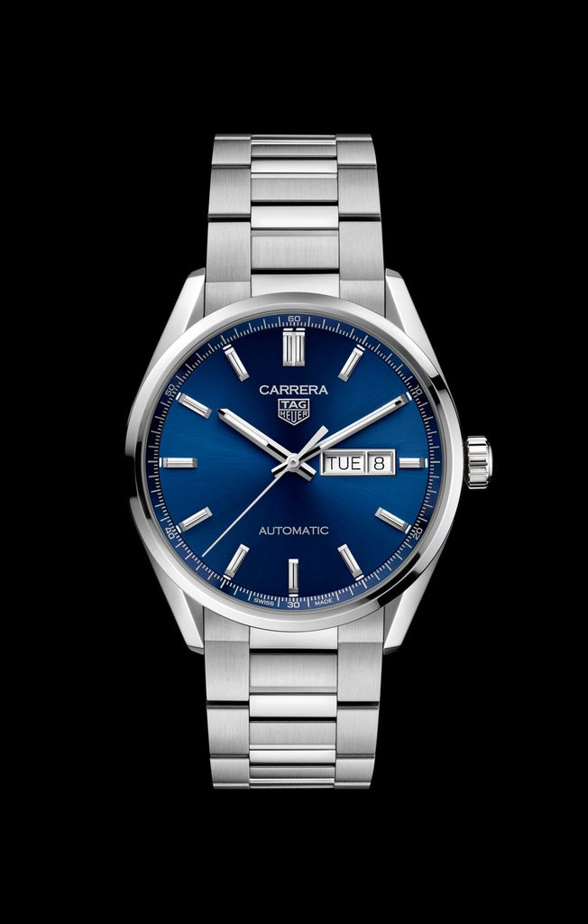 Tag Heuer Carrera Day Date Blue Dial Silver Steel Strap Watch for Women - WBN2012.BA0640 Buy Now By Tag Heuer