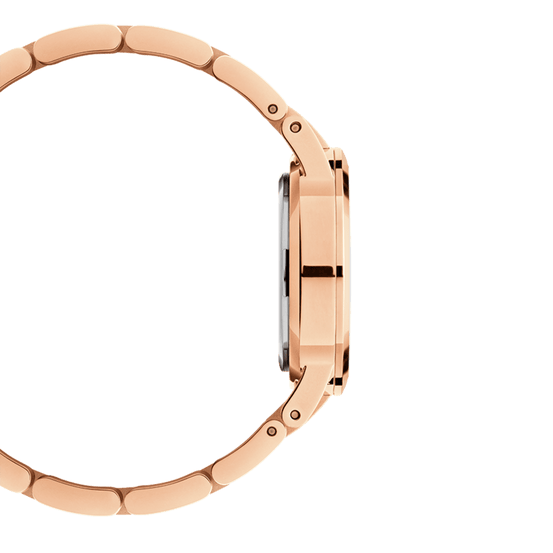 Daniel Wellington Iconic Link Unitone Rose Gold Dial Rose Gold Steel Strap Watch For Women - DW00100401 Buy Now By Daniel Wellington