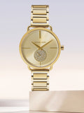 Michael Kors Portia Gold Dial Gold Steel Strap Watch for Women - MK3639 Buy Now By Michael Kors