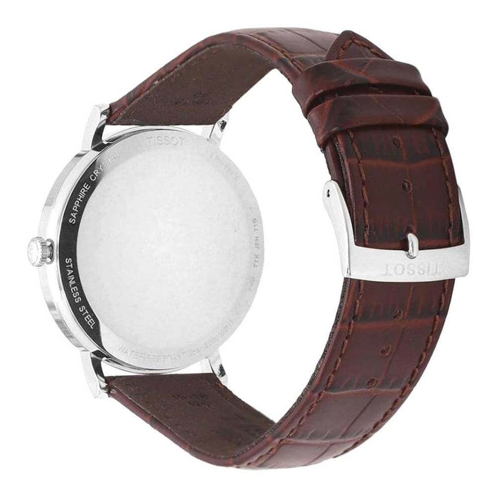 Tissot T Classic Everytime White Dial Brown Leather Strap Watch For Men - T109.410.16.033.00 Buy Now By Tissot