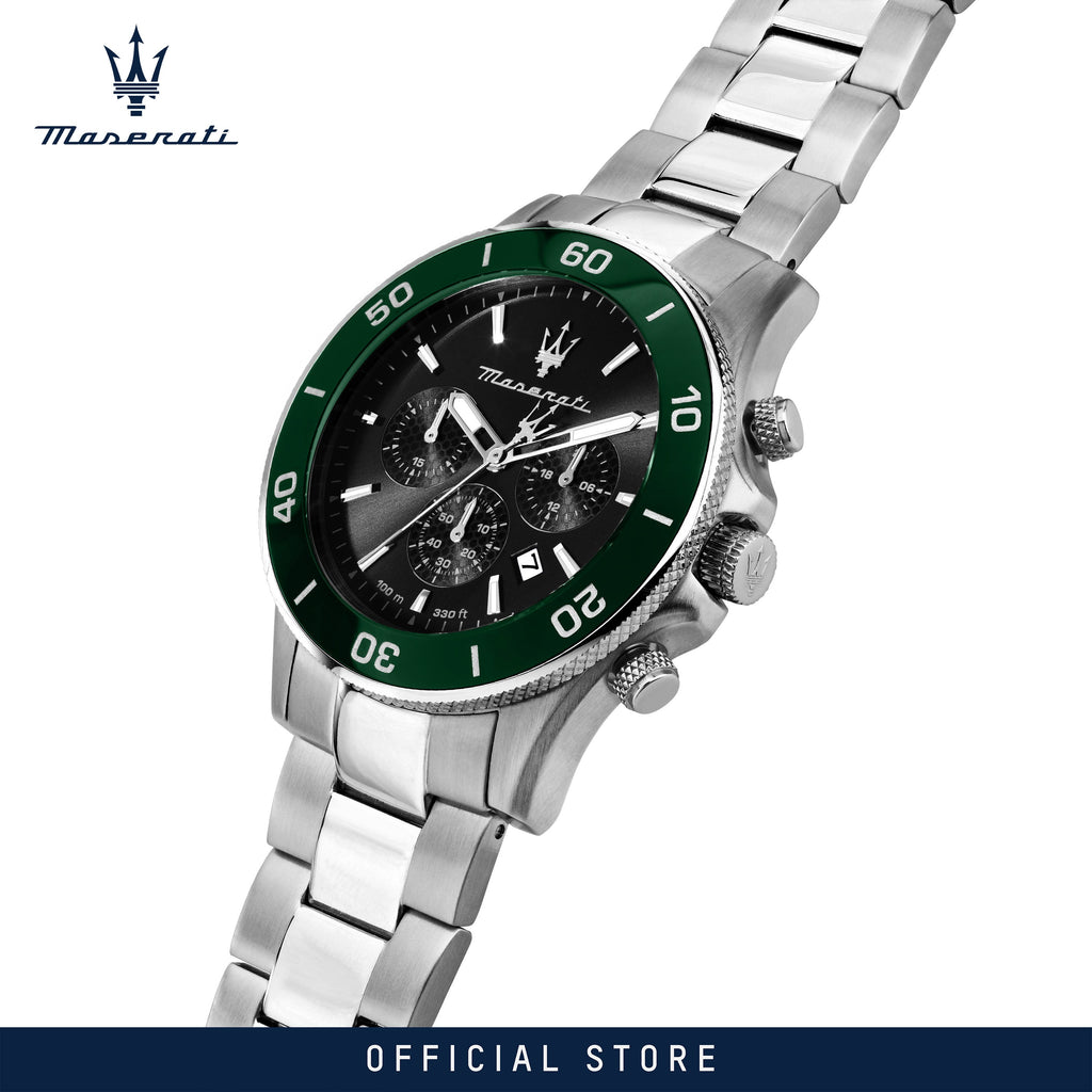 Maserati Competizione Chronograph Black Dial Silver Steel Strap Watch For Men - R8873600008 Buy Now By Maserati