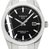 Tissot Gentleman Powermatic 80 Silicium Black Dial Silver Steel Strap Watch For Men - T127.407.11.051.00 Buy Now By Tissot