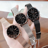 Hugo Boss Associate Black Dial Silver Mesh Bracelet Watch for Men - 1513805 Buy Now By Hugo Boss