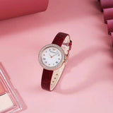 Emporio Armani Rosa Two Hand White Dial Red Leather Strap Watch For Women - AR11357 Buy Now By Emporio Armani