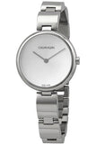 Calvin Klein Wavy Silver Dial Silver Steel Strap Watch for Women - K9U23146 Buy Now By Calvin Klein