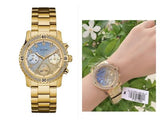 Guess Confetti Diamonds Gold Dial Gold Steel Strap Watch for Women - W0774L2 Buy Now By Guess