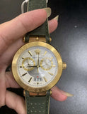 Versace Aion Chronograph White Dial Green Leather Strap Watch for Men - VBR020017 Buy Now By Versace