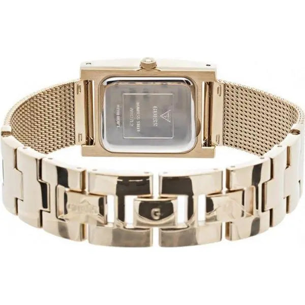 Guess Nouveau Diamonds Gold Dial Gold Mesh Bracelet Watch for Women - W0127L2 Buy Now By Guess