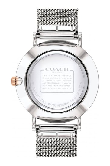 Coach Perry White Dial Silver Mesh Bracelet Watch for Women - 14503124 Buy Now By Coach