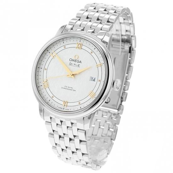 Omega De Ville Prestige Co Axial Silver Dial Silver Steel Strap Watch for Men - 424.10.40.20.02.004 Buy Now By Omega