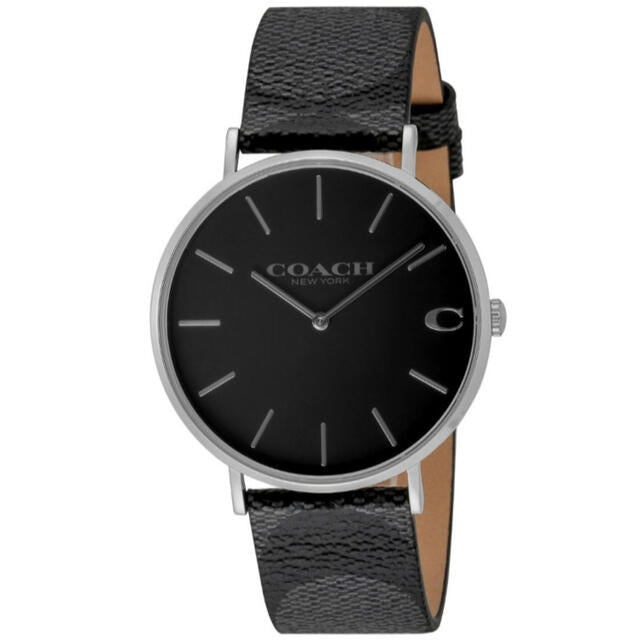 Coach Charles Black Dial Black Leather Strap Watch for Men - 14602157 Buy Now By Coach
