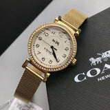 Coach Madison White Dial Gold Mesh Bracelet Watch for Women - 14502652 Buy Now By Coach
