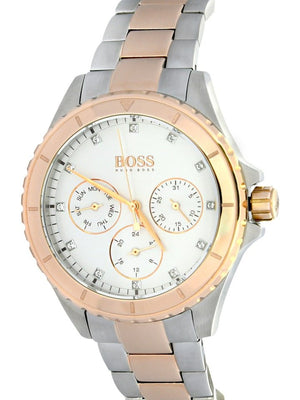 Hugo Boss Hera Chronograph Silver Dial Two Tone Steel Strap Watch for Women - 1502446 Buy Now By Hugo Boss