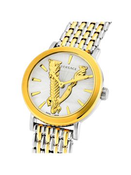 Versace Virtus Quartz White Dial Two Tone Steel Strap Watch for Women - VEHC00719 Buy Now By Versace
